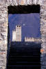 blauwe wandschildering